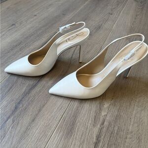 Sam Edelman Cream Slingback Heels